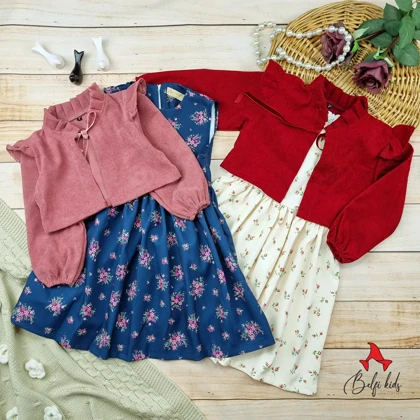 کت سارافون دخترانه مدل گل‌گلی