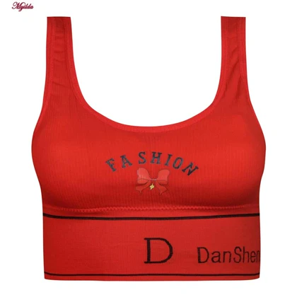 ست شورت و نیم‌تنه زنانه بدون فنر پددار رنگ قرمز کد 4620