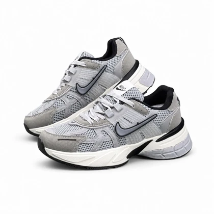 کتانی خارجی ست زن و مرد مدل نایکی طوسی Nike V2K