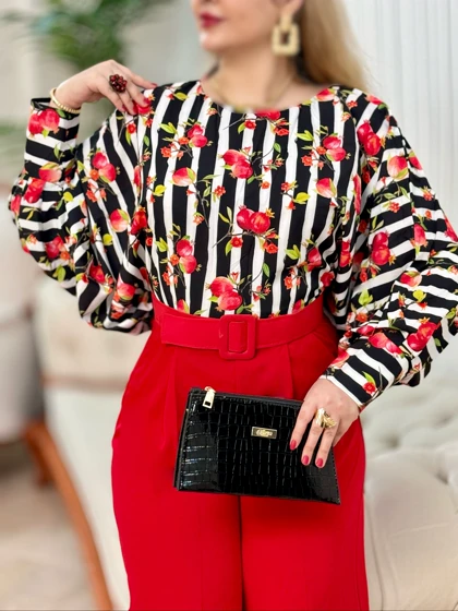 شومیز فلور یلدایی 2718