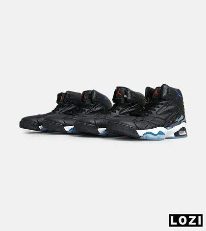 کفش کتانی ساق‌دار مردانه مشکی آبی Nike air jordan 6