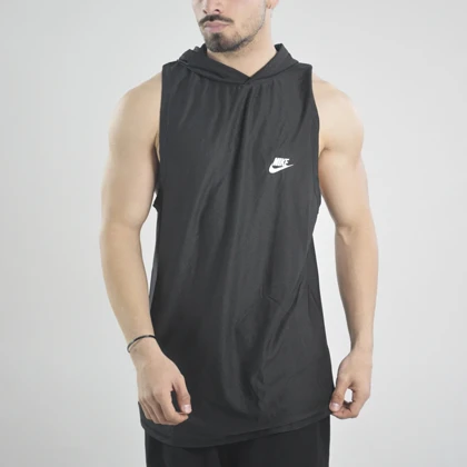 رکابی کلاهدار ورزشی مردانه نایک مدل VHD-Dri Fit-4K1003 طوسی تیره