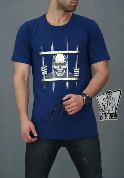 تیشرت آستین کوتاه طرح SKULL