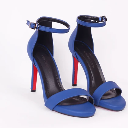 پاشنه‌بلند مدل لودشکا جلوباز آبی کاربنی کد 1763