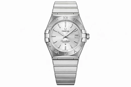 ساعت امگا کانسلیشن زنانه نقره ای تقویم دار Omega Constellation Silver