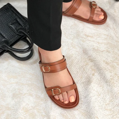 اسلیپر زنانه زارا (ZARA) مدل نورا رنگ عسلی