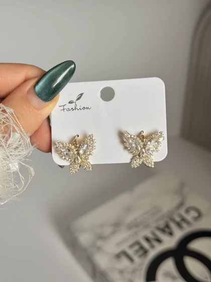 گوشواره پینترستی پروانه کد ZUN019 کد 1