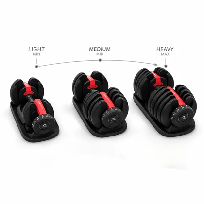 دمبل متغیر بدنسازی U-One fitness وزن 2.5 تا 24 کیلوگرم بسته دو عددی