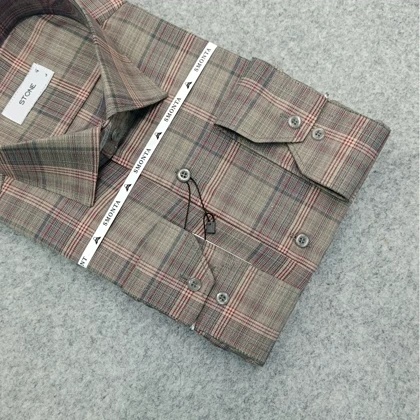 پیراهن طرحدار مردانه قواره ازاد ( قواره کلاسیک ) _ استین بلند