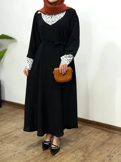 پیراهن مانتویی بلند نورین بهاره