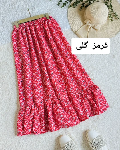 دامن پفکی گل‌دار کد محصول 1070