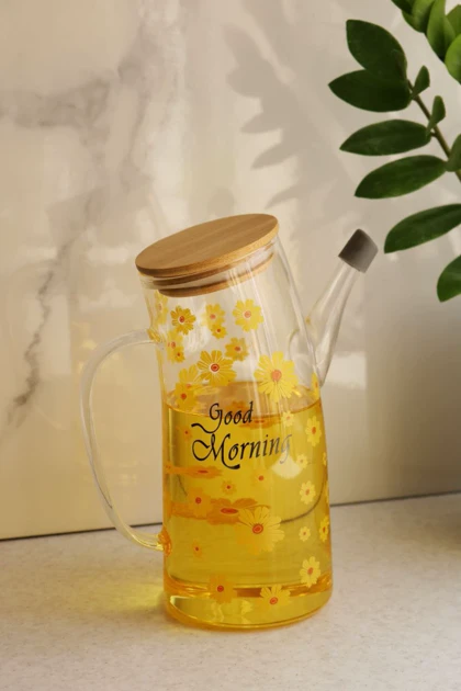 روغن ریز پیرکس گل‌دار طرح Good morning