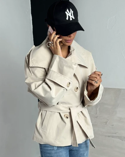 بارانی یقه ایستاده کد 600038