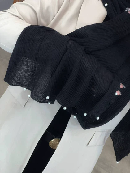 1841- شال مشکی دالیا