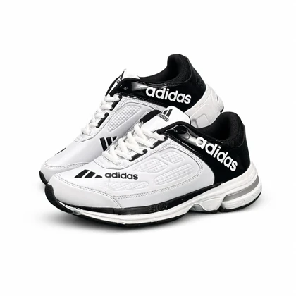 کتانی خارجی مردانه مدل آدیداس سفید مشکی ADIDAS