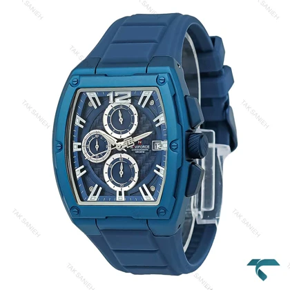 ساعت مردانه ناوی فورس NF8050 مردانه آبی کربنی NaviForce-7718-G