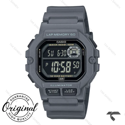 ساعت کاسیو مردانه WS-1400H-8BV اصل خاکستری Casio-11840-G