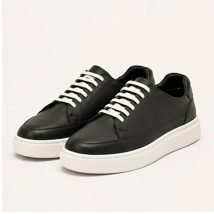 کفش ونس چرم طبیعی مردانه استار مدل Flat shoes - 0150