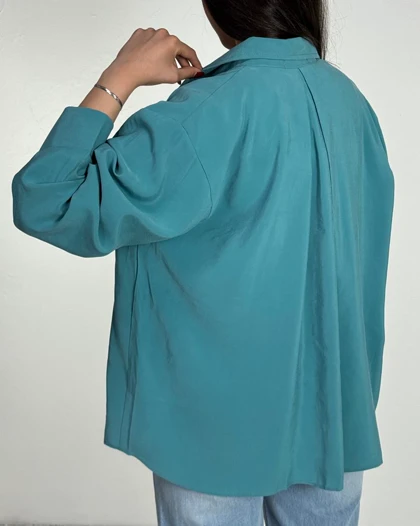 شومیز سیلک پشت پیلی کد 500475