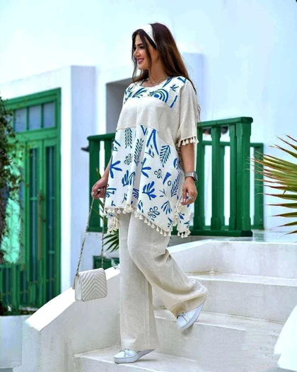 ست پانچ و شلوار پریشاه کد 3205