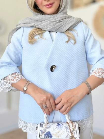 مانتو زنانه مدل سلین آبی