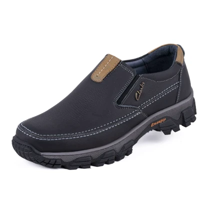 کفش چرم مردانه مدل جگوار بی بند کد 10925
