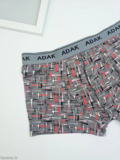 شورت مردانه پادار نخی آداک Adak طرحدار