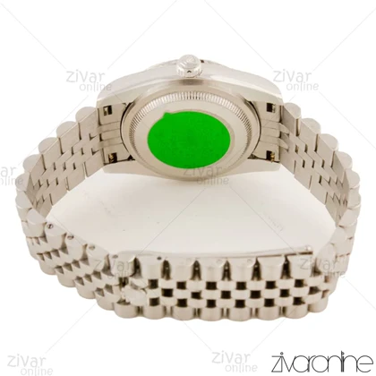 ساعت رولکس دیت جاست مردانه نقره ای صفحه سفید ایندکس خطی 105648