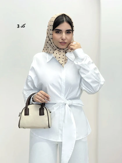 7038-مینی اسکارف خال‌خالی