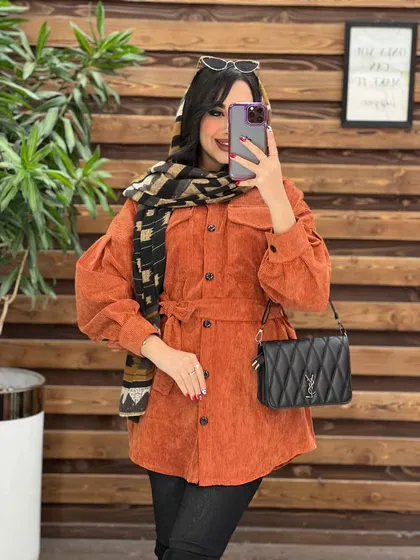 مانتو کبریتی کمردار