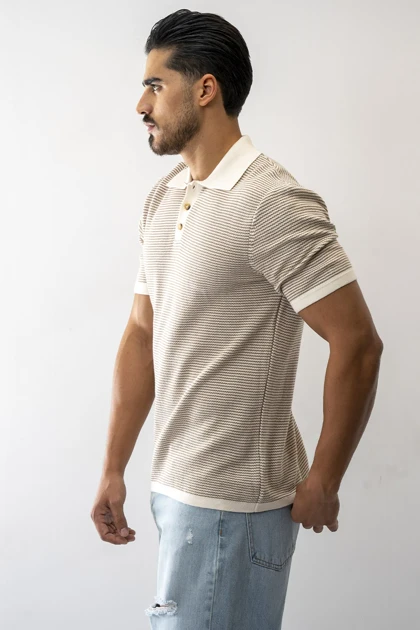 پلوشرت بافت آستین کوتاه مردانه