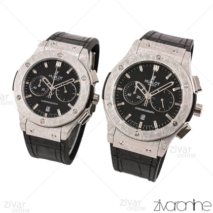 ست ساعت هابلوت کلاسیک فیوژن سه موتوره مشکی نقره ای 101864