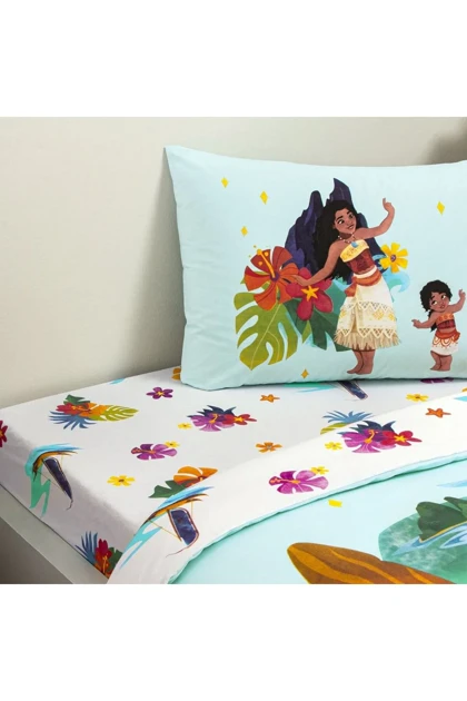 سرویس روتختی یک نفره Taç مدل Disney Moana پنبه - چندرنگ