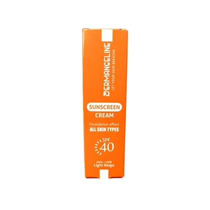 ضد آفتاب کرم پودری SPF40 انواع پوست (بژ روشن) درمنجلین 30 میل