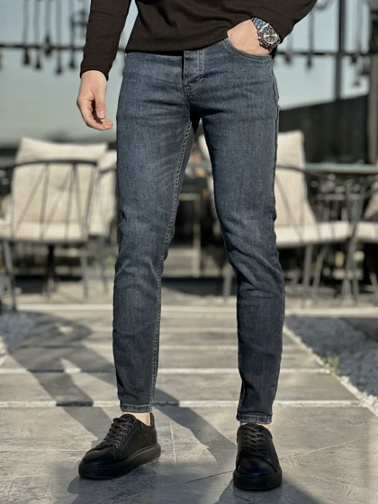 شلوار جین سورمه ای کد p212