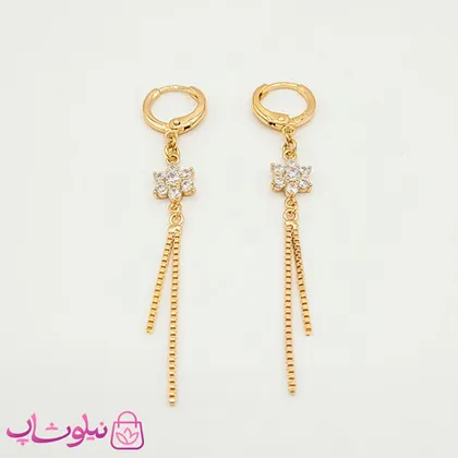 گوشواره آویز دخترانه ژوپینگ مدل گل