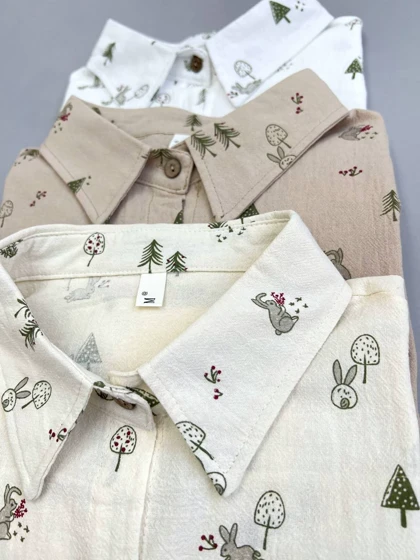 شومیز مانتویی کنف کاج کد 3560