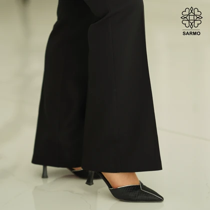 شلوار زنانه سرمه ای مدل دمپاگشاد