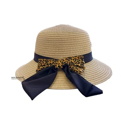 کلاه حصیری مدل پاپیون