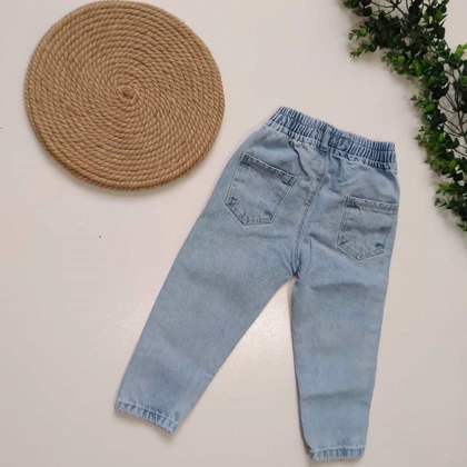 شلوار مام استایل لی دخترانه طرح برفی