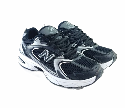 کفش اسپرت زنانه و پسرانه مدل نیوبالانس 530 new balance مشکی سفید کد 615