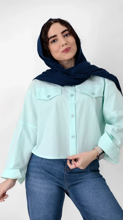 شومیز کراپ رنگی