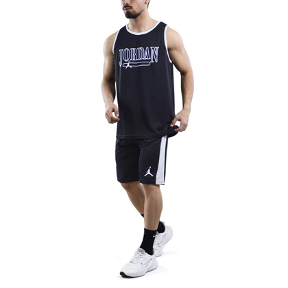 ست رکابی و شلوارک بسکتبالی ورزشی مردانه جردن مدل PY-JDI-4L1158 سرمه ای