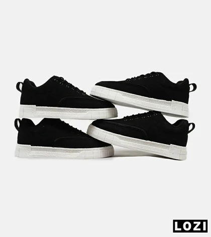 کتانی مردانه مشکی سفید PULL&BEAR