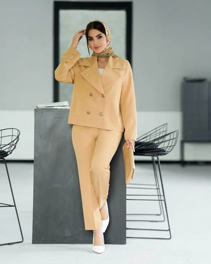 کراپ شلوار مازراتی یقه v