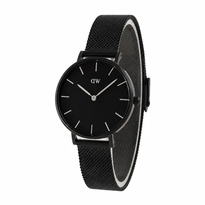 ساعت مچی زنانه دنیل ولینگتون تمام مشکی مدیوم مدل DW-4716-L
