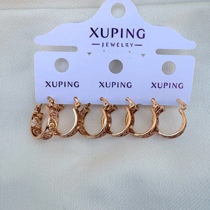 گوشواره حلقه‌ای طرح مینیاتوری ژوپینگ