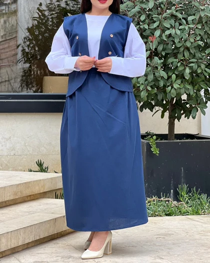 ست سه تیکه جلیقه دامن 1485