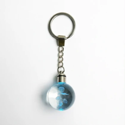 جاکلیدی گوی کریستالی چراغ‌دار