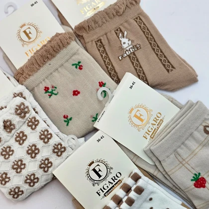 جوراب ساق بلند دخترانه کد 205